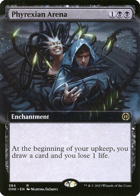Phyrexia: All Will Be One - 384 - Phyrexian Arena - Rare - Extended Art Foil