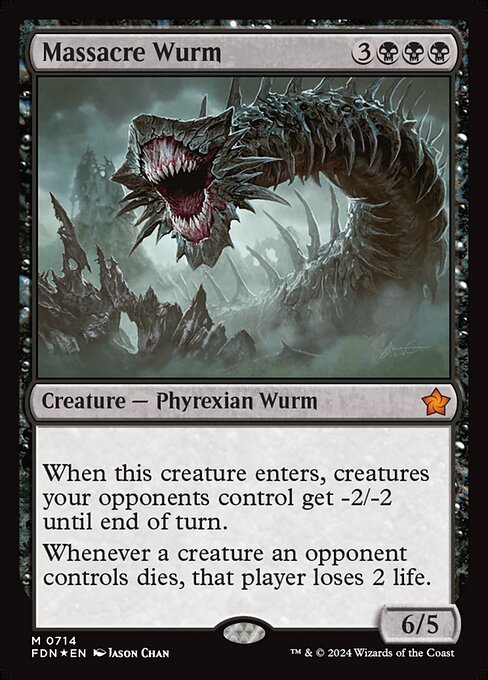 Foundations - 714 - Massacre Wurm - Mythic - Foil