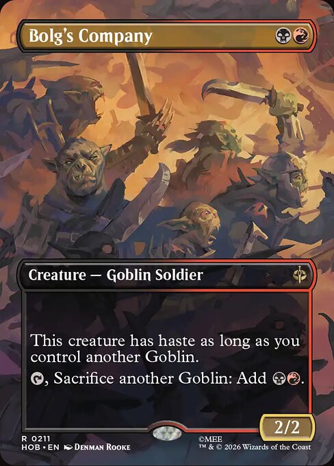 The Hobbit - 211 - Bolg's Company - Rare - Borderless Foil