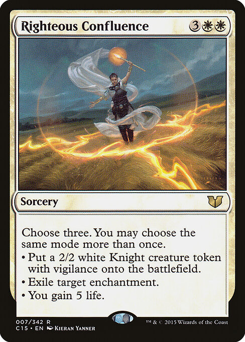 Commander 2015 - 7 - Righteous Confluence - Rare