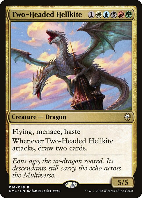 Dominaria United Commander - 14 - Two-Headed Hellkite - Rare