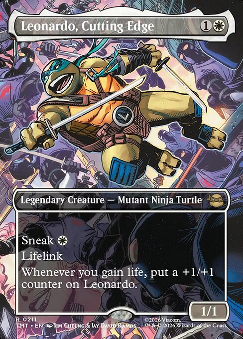Teenage Mutant Ninja Turtles - 211 - Leonardo, Cutting Edge - Rare