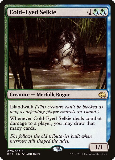 Duel Decks: Merfolk vs. Goblins - 25 - Cold-Eyed Selkie - Rare