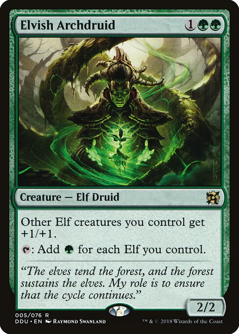 Duel Decks: Elves vs. Inventors - 5 - Elvish Archdruid - Rare