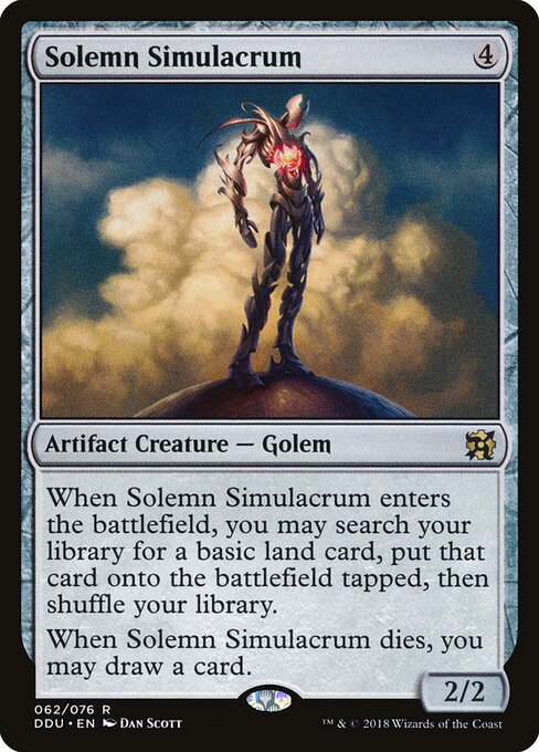 Duel Decks: Elves vs. Inventors - 62 - Solemn Simulacrum - Rare