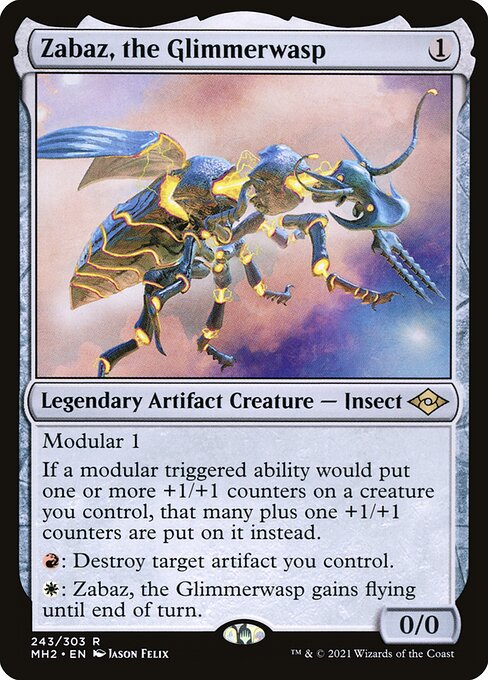 Modern Horizons 2 - 243 - Zabaz, the Glimmerwasp - Rare