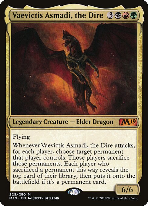 Core Set 2019 - 225 - Vaevictis Asmadi, the Dire - Mythic