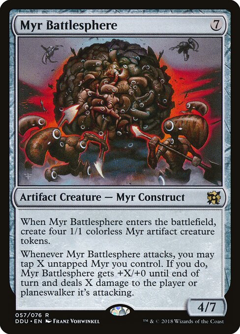 Duel Decks: Elves vs. Inventors - 57 - Myr Battlesphere - Rare