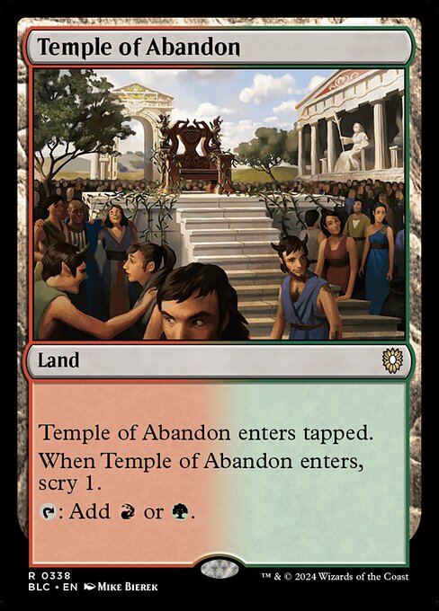 Bloomburrow Commander - 338 - Temple of Abandon - Rare