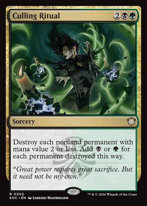Secrets of Strixhaven Commander - 302 - Culling Ritual - Rare