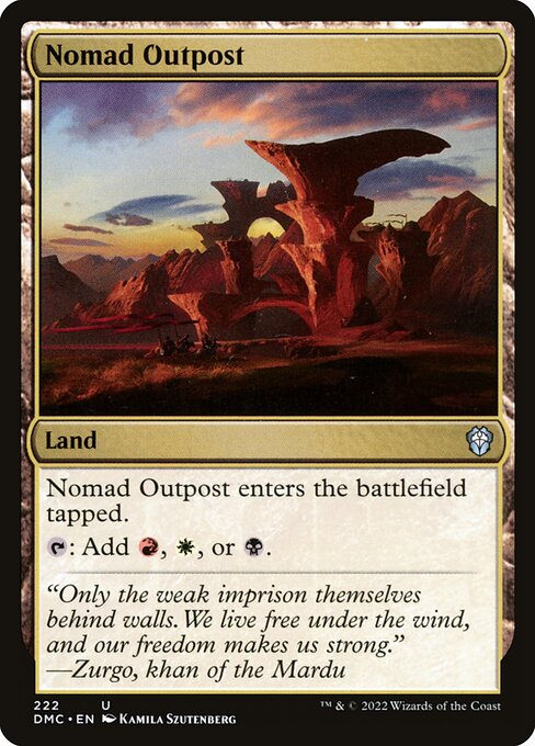 Dominaria United Commander - 222 - Nomad Outpost - Uncommon