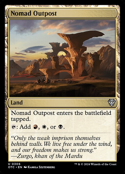 Outlaws of Thunder Junction Commander - 306 - Nomad Outpost - Uncommon