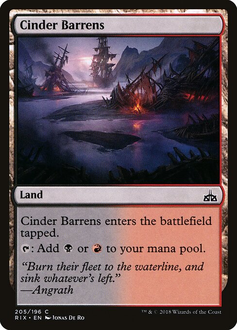 Rivals of Ixalan - 205 - Cinder Barrens - Common