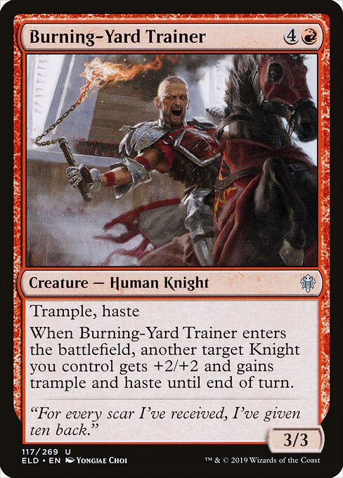 Throne of Eldraine - 117 - Burning-Yard Trainer - Uncommon