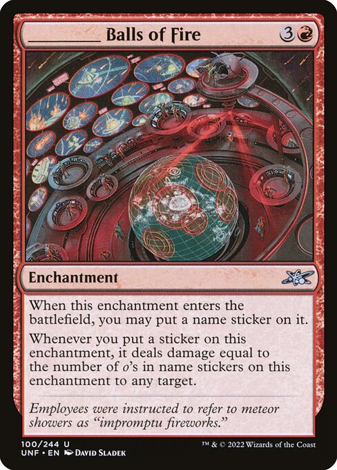 Unfinity - 100 - _____ Balls of Fire - Uncommon