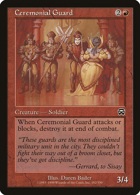 Mercadian Masques - 182 - Ceremonial Guard - Common