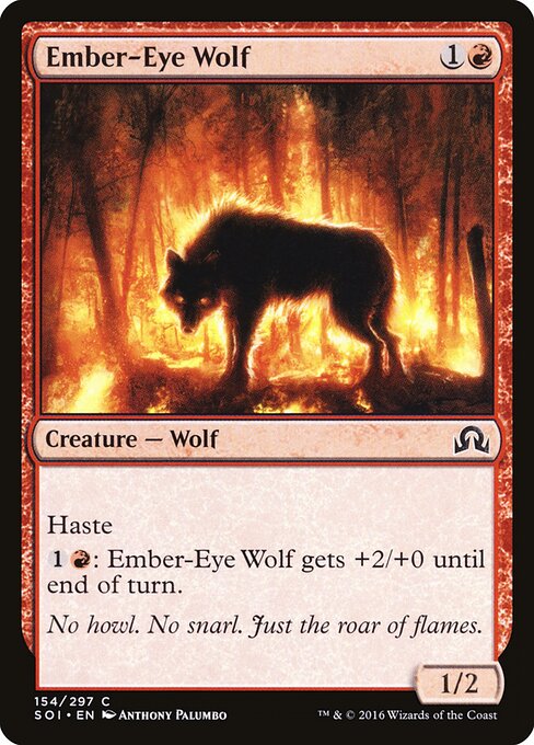 Shadows over Innistrad - 154 - Ember-Eye Wolf - Common