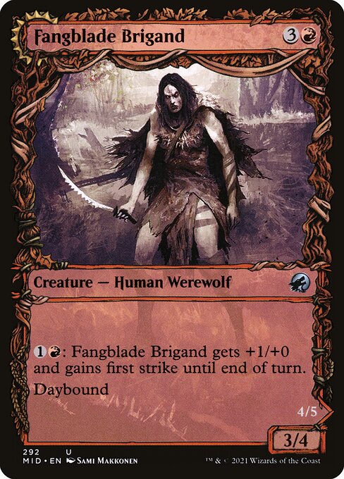 Innistrad: Midnight Hunt - 292 - Fangblade Brigand // Fangblade Eviscerator - Uncommon