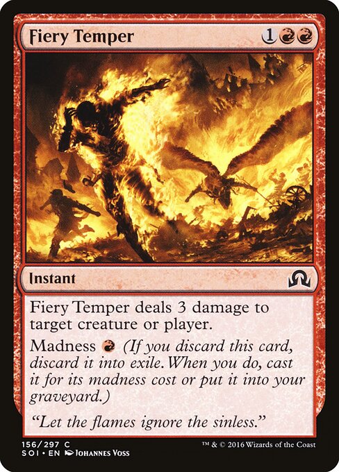 Shadows over Innistrad - 156 - Fiery Temper - Common