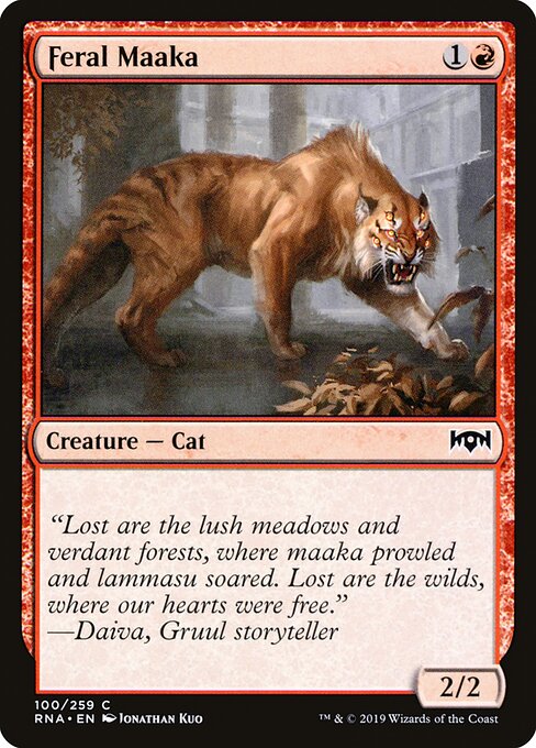 Ravnica Allegiance - 100 - Feral Maaka - Common