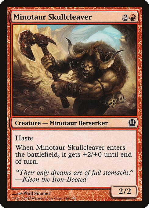 Theros - 130 - Minotaur Skullcleaver - Common