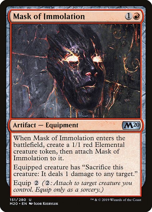Core Set 2020 - 151 - Mask of Immolation - Uncommon