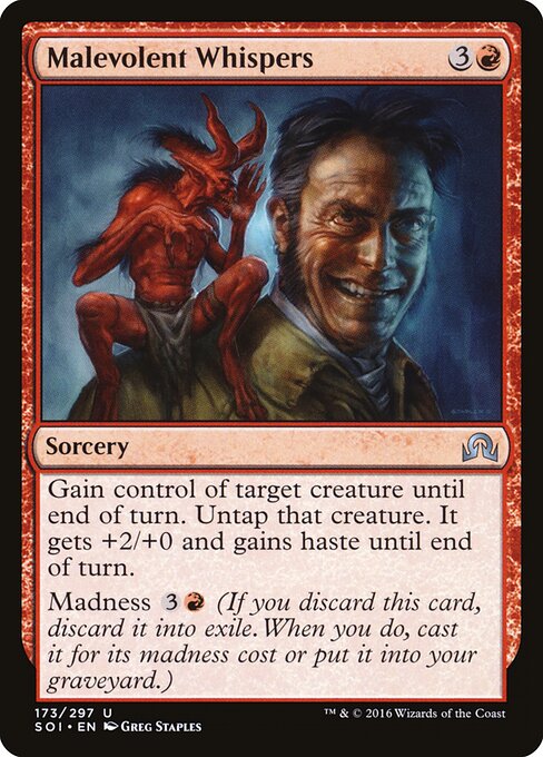 Shadows over Innistrad - 173 - Malevolent Whispers - Uncommon