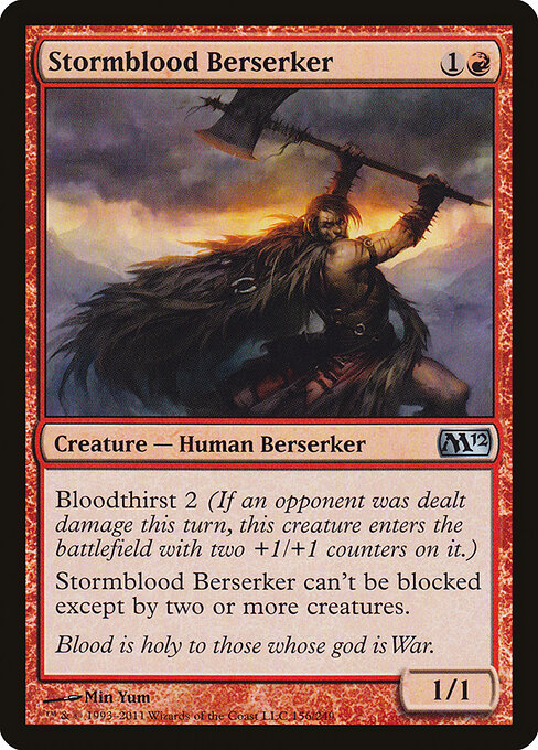 Magic 2012 - 156 - Stormblood Berserker - Uncommon
