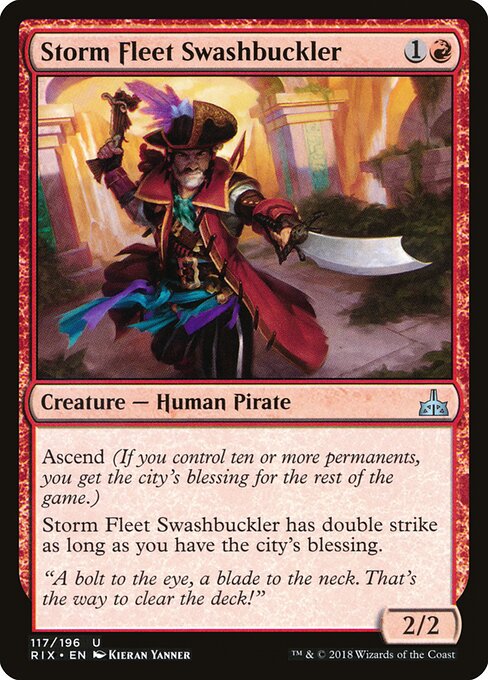 Rivals of Ixalan - 117 - Storm Fleet Swashbuckler - Uncommon
