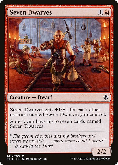 Throne of Eldraine - 141 - Seven Dwarves - Common