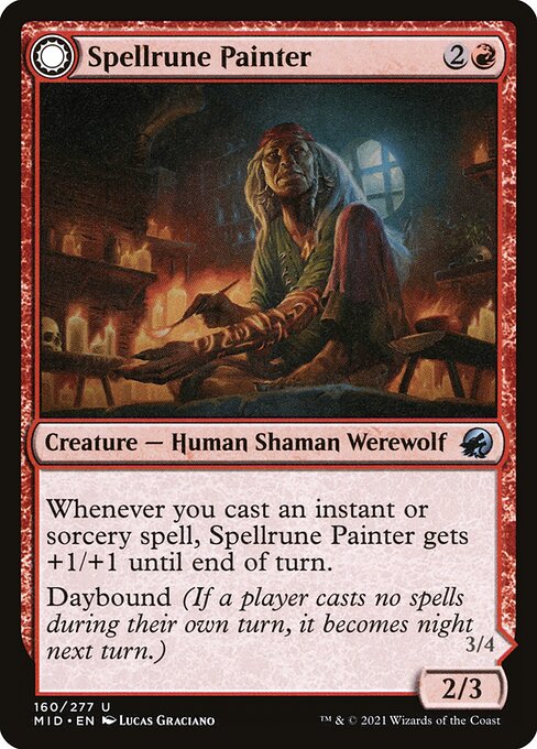 Innistrad: Midnight Hunt - 160 - Spellrune Painter // Spellrune Howler - Uncommon