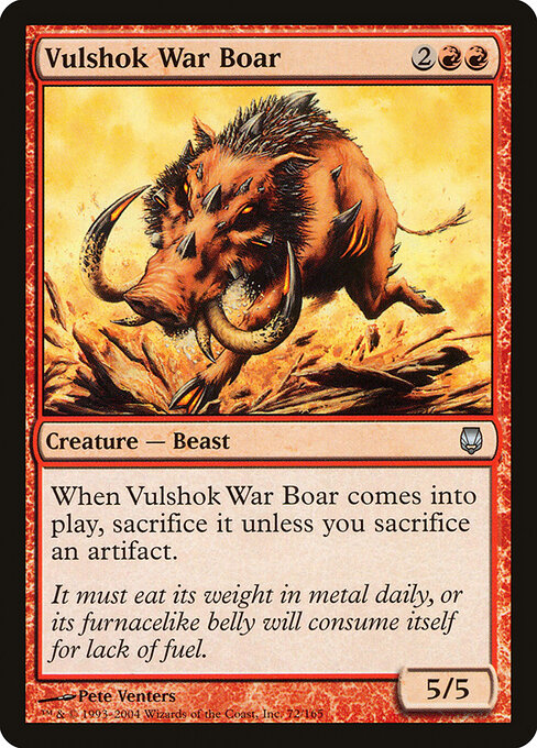 Darksteel - 72 - Vulshok War Boar - Uncommon