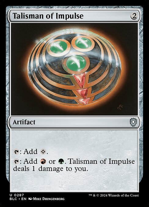 Bloomburrow Commander - 287 - Talisman of Impulse - Uncommon