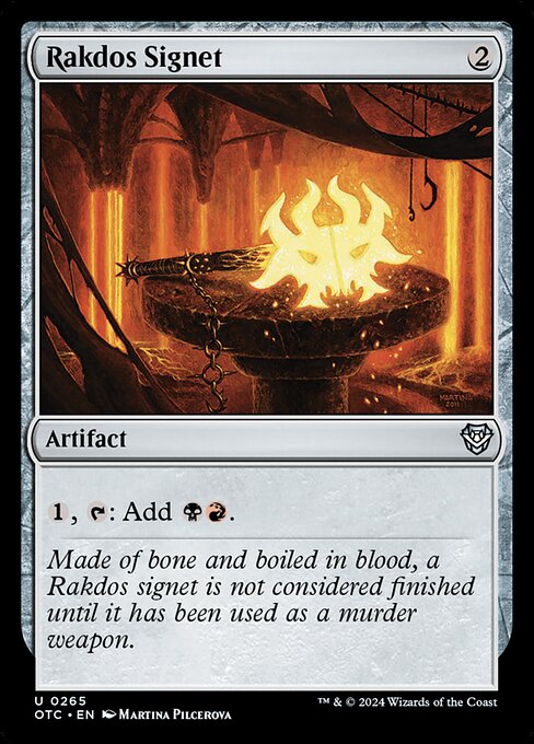 Outlaws of Thunder Junction Commander - 265 - Rakdos Signet - Uncommon