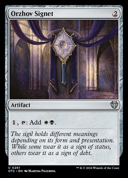 Outlaws of Thunder Junction Commander - 261 - Orzhov Signet - Uncommon