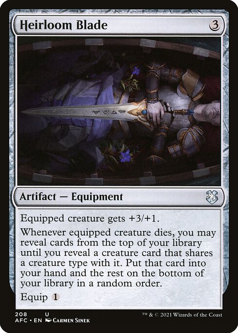 Forgotten Realms Commander - 208 - Heirloom Blade - Uncommon