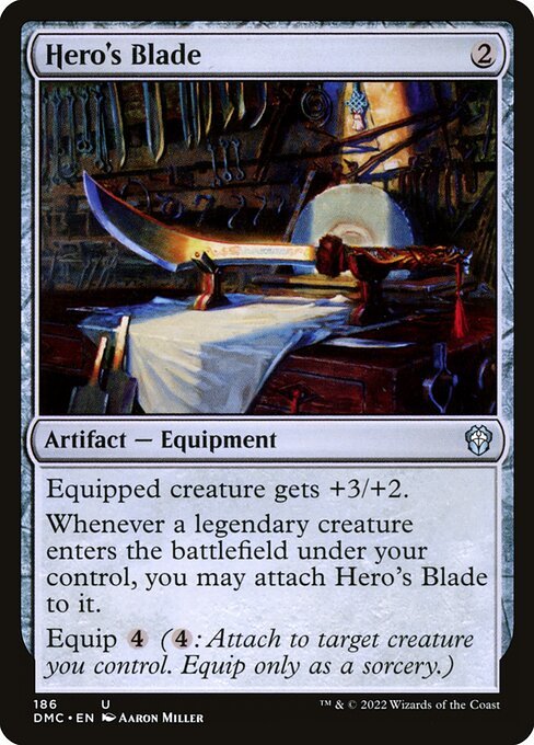 Dominaria United Commander - 186 - Hero's Blade - Uncommon