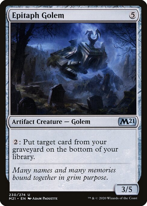 Core Set 2021 - 230 - Epitaph Golem - Uncommon