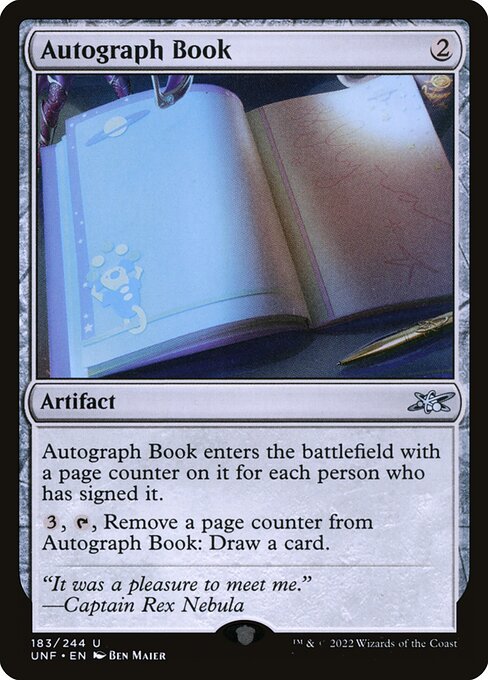 Unfinity - 183 - Autograph Book - Uncommon