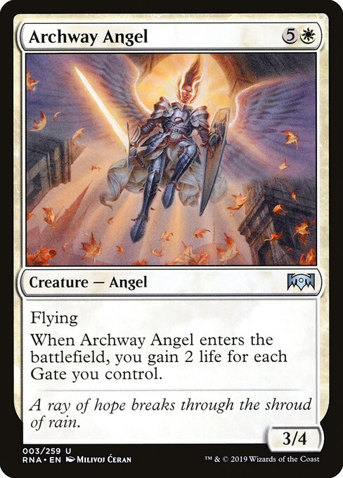 Ravnica Allegiance - 3 - Archway Angel - Uncommon
