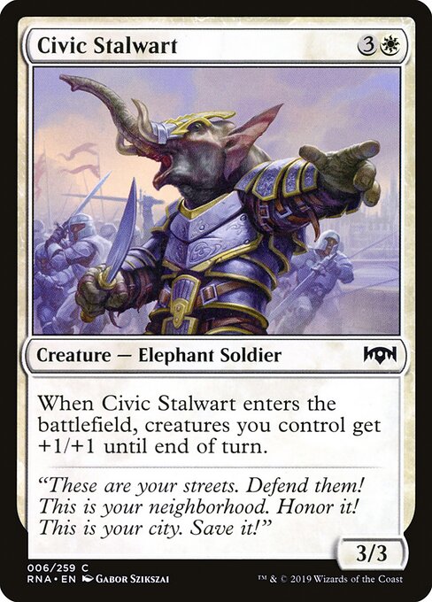 Ravnica Allegiance - 6 - Civic Stalwart - Common