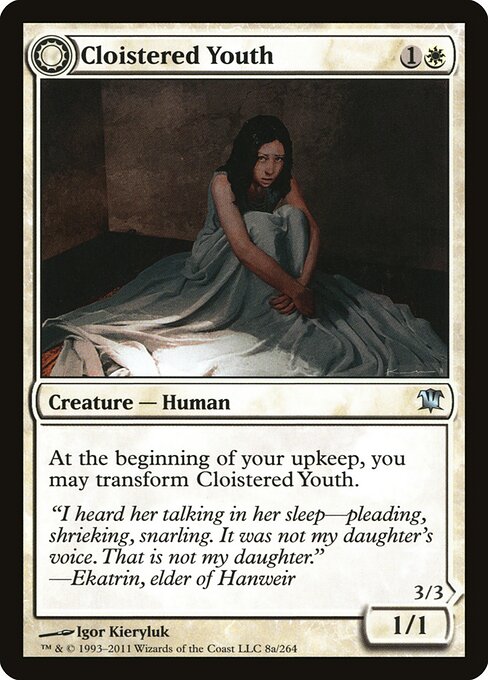 Innistrad - 8 - Cloistered Youth // Unholy Fiend - Uncommon