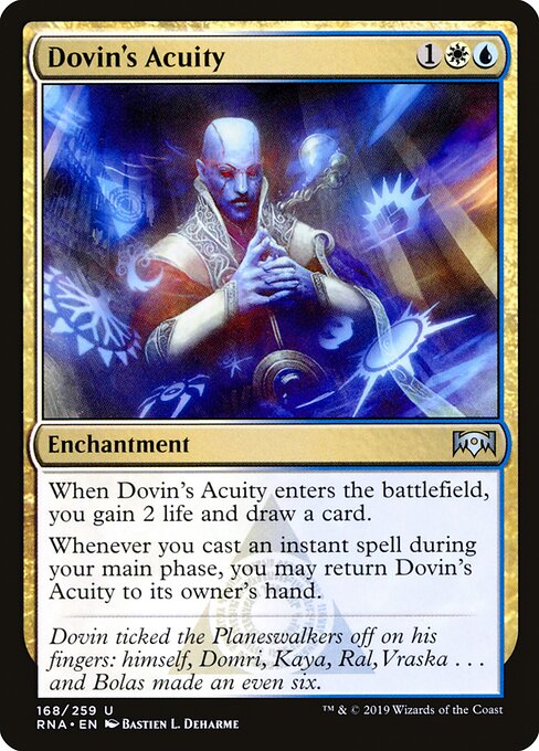 Ravnica Allegiance - 168 - Dovin's Acuity - Uncommon
