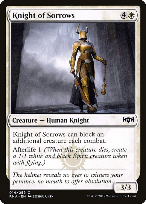 Ravnica Allegiance - 14 - Knight of Sorrows - Common