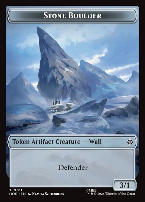 The Hobbit Tokens - 11 // 7 - Stone Boulder // Bear - Common