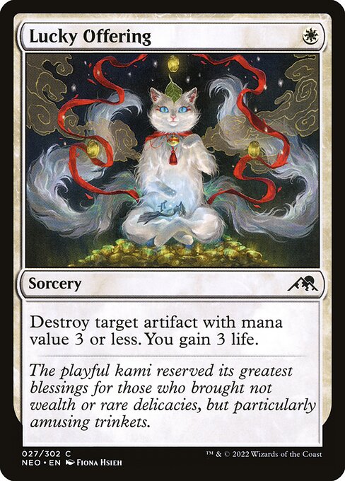 Kamigawa: Neon Dynasty - 27 - Lucky Offering - Common