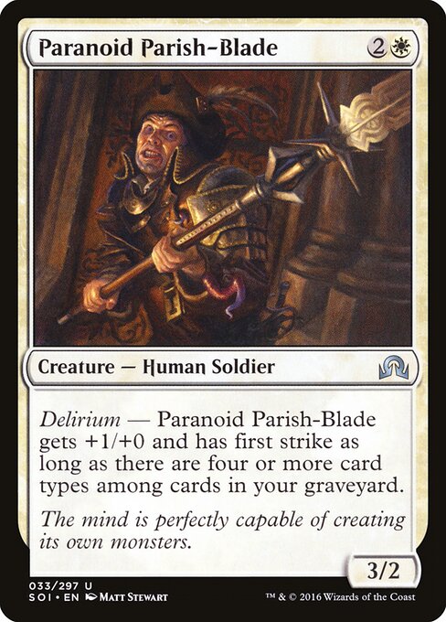 Shadows over Innistrad - 33 - Paranoid Parish-Blade - Uncommon