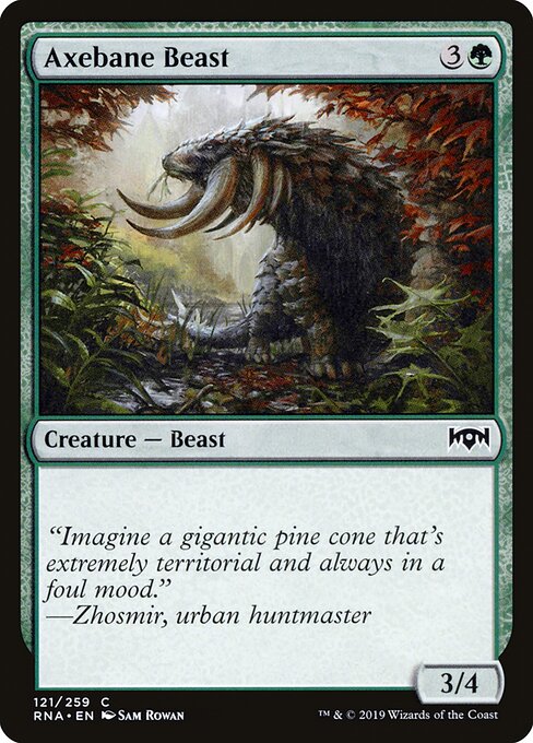 Ravnica Allegiance - 121 - Axebane Beast - Common