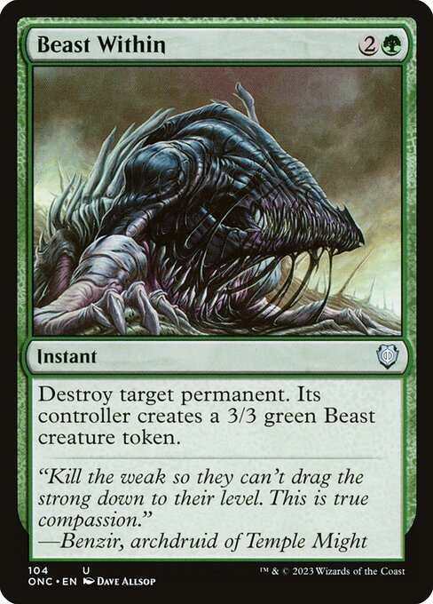 Phyrexia: All Will Be One Commander - 104 - Beast Within - Uncommon