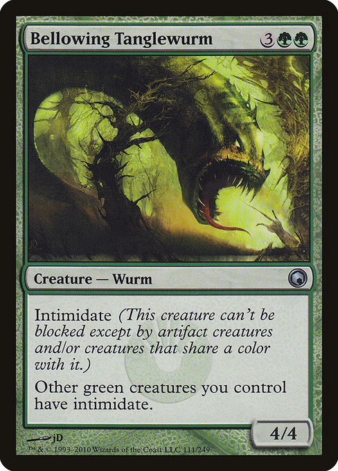 Scars of Mirrodin - 111 - Bellowing Tanglewurm - Uncommon